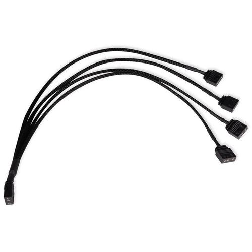 Alphacool Y-splitter Argb 3-pin Auf 4x 3-pin 30cm - Schwarz