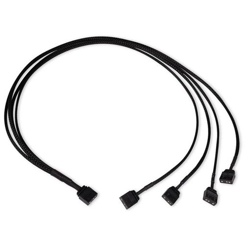 Alphacool Y-splitter Argb 3-pin Auf 4x 3-pin 60cm - Schwarz