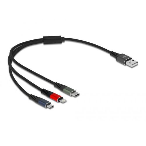 Delock 87236 Câble Usb 0,3 M Usb 2.0 Usb A Micro-usb B/lightning/appl