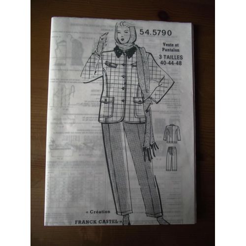 Patron Immédiat Modes Et Travaux Veste Et Pantalon 3 Tailles 40-44-48.