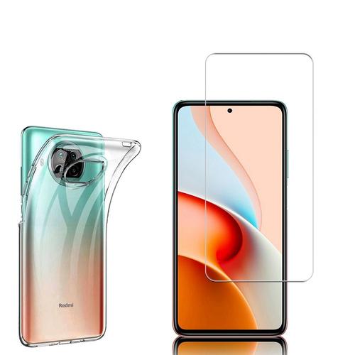 Coque Silicone Pour Xiaomi Redmi Note 9 Pro 5g 6.67" Gel Ultraslim Et Ajustement Parfait - Transparent + 1 Film Verre Trempé - Transparent