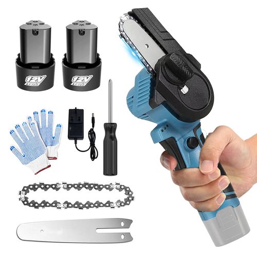 Scie électrique12V,Mini tronçonneuse , d'alimentation et portable pour le jardinage,l'élagage des arbres¿ avec 2 batteries