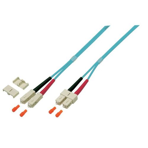 Efb Elektronik O0318.1 Câble De Fibre Optique 1 M Sc Om4 Turquoise
