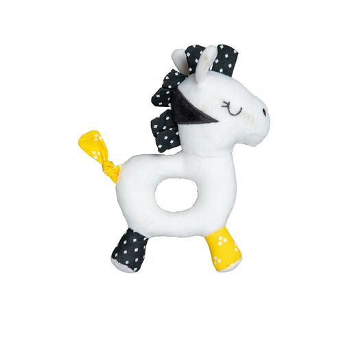 Hochet Rond Pluche Et Pompon - Sauthon Baby Deco