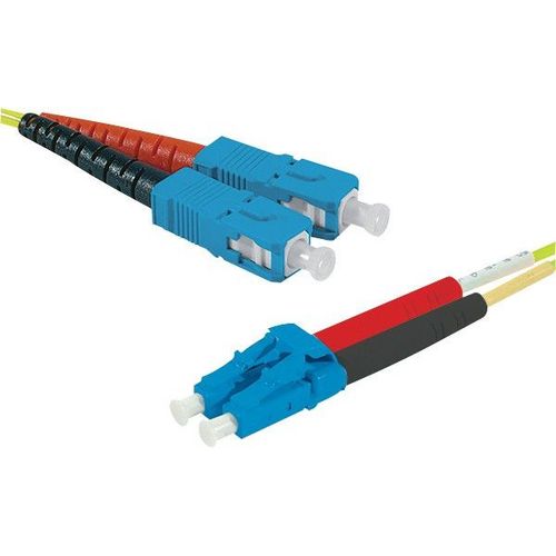 exertis Connect - Cordon de raccordement - mode unique SC/UPC (M) pour mode unique LC/UPC (M) - 2 m - 2 mm - fibre optique - duplex - 9 / 125 micromètres - OS2 - sans halogène - jaune