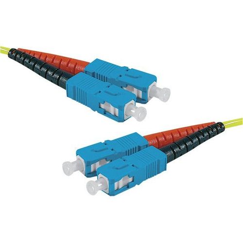 exertis Connect - Cordon de raccordement - mode unique SC/UPC (M) pour mode unique SC/UPC (M) - 2 m - 2 mm - fibre optique - duplex - 9 / 125 micromètres - OS2 - sans halogène - jaune