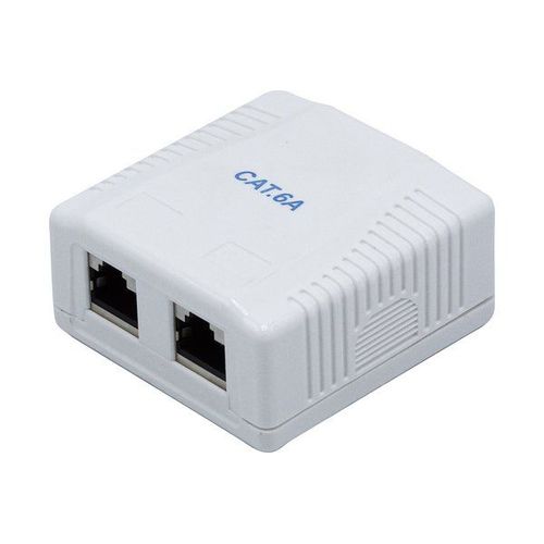 Dexlan Surface Mounted Box 2 X Rj45 Ports Cat6 Shielded