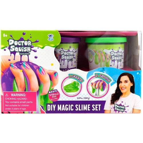Doctor Squish - Diy Magic Slime Double Set Green And Purple (38496)