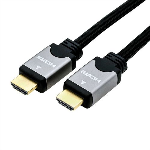 Roline 11.04.5856 Câble Hdmi 1,5 M Hdmi Type A (standard) Noir, Argen