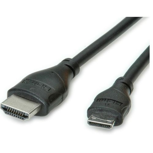 Roline Câble Hdmi High Speed Avec Ethernet, Hdmi M - Mini Hdmi M 0,8m