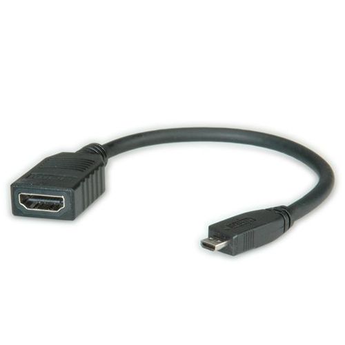 Roline Câble Hdmi High Speed Avec Ethernet, Hdmi F - Micro Hdmi M 0,1