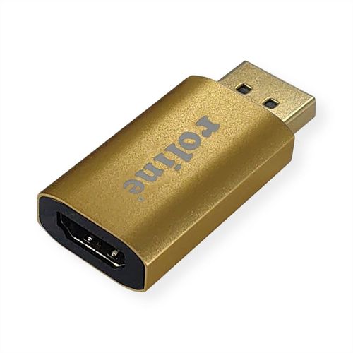 Roline 12.03.3158 Changeur De Genre De Câble Displayport Hdmi Or