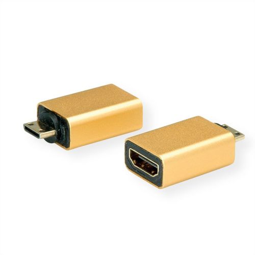 Roline 12.03.3154 Changeur De Genre De Câble Hdmi-c Hdmi-a Or