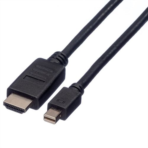 Roline 11.04.5789 Câble Displayport 1,5 M Mini Displayport Noir