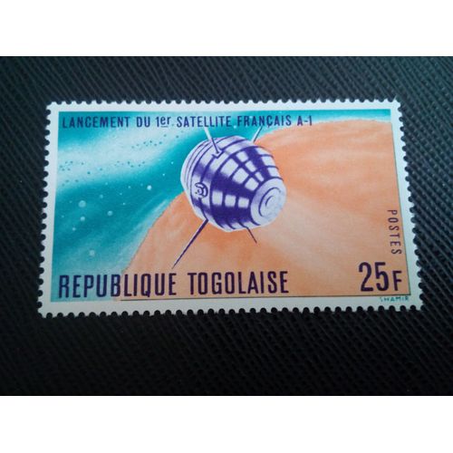 Timbre Togo Yt 529 Lancement Du Premier Satellite Français - Satellite A1 1967 ( 031204 )