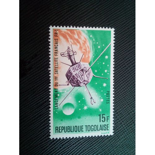 Timbre Togo Yt 527 Lancement Du Premier Satellite Français - Satellite Fr1 1967 ( 031204 )