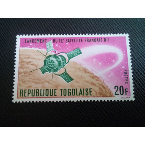 Timbre Togo Yt 528 Lancement Du Premier Satellite Français - Satellite D1 1967 ( 031204 )