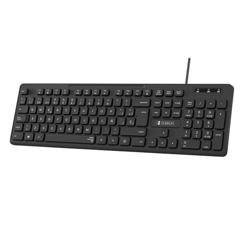 Subblim Subkbc-0ssk50 Clavier Usb Qwerty Espagnole Noir