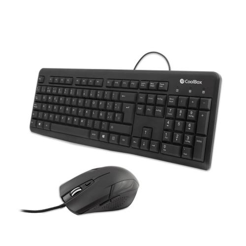 Coolbox Coo-ktr-01u Clavier Souris Incluse Usb Qwerty Noir