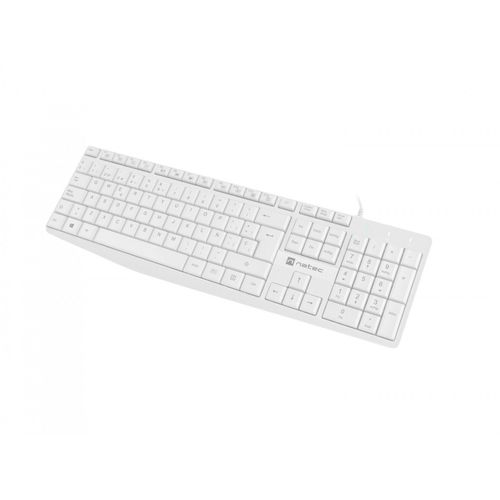 Natec Nkl-1949 Clavier Usb Qwerty Espagnole Blanc