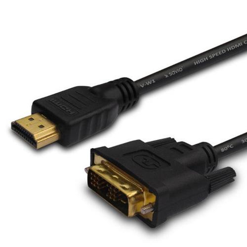 Savio Cl-139 Câble Vidéo Et Adaptateur 1,8 M Dvi-a Hdmi Type A (stand