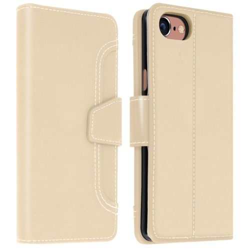 Housse Iphone Se 2022, 2020 Et 8, 7, 6s, 6 Portefeuille Fonction Support Doré