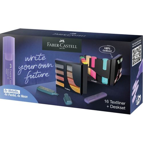 Faber-Castell 254603 Marqueur 16 Pi?Ce(S) Pointe Biseaut?E M?Tallique