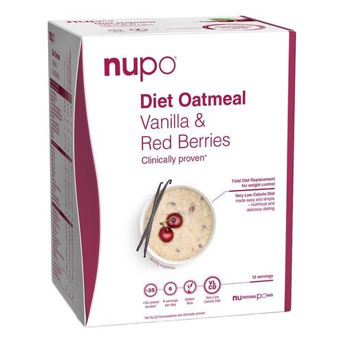 Nupo - Diet Oatmeal Vanilla Red Berries 12 Servings 