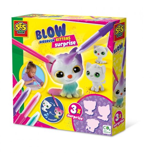 Ses Creative Blow Airbrush Pens - Chatons Surprise 3x