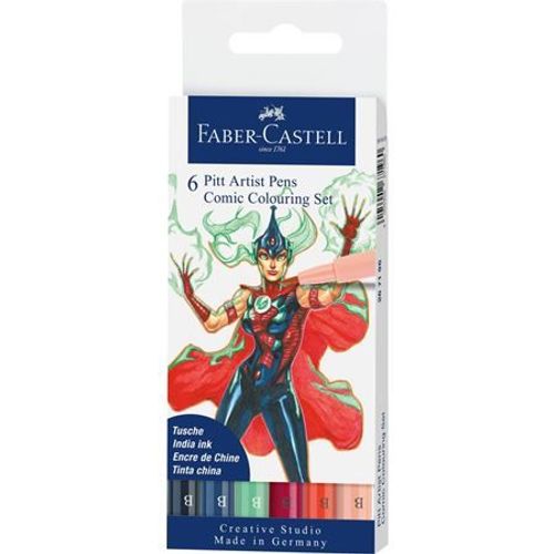 Faber-Castell 267196 Stylo De Calligraphie Beige, Bleu, Vert, Indigo,