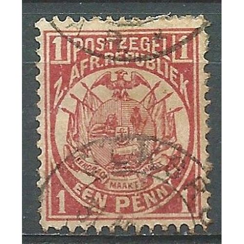 Timbre Oblitéré République D'afrique Du Sud Armoirie Années 1885 N° 75 (Légère Charnière)