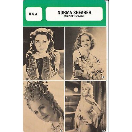 Fiche Monsieur Cinema Norma Shearer [1929-1942]