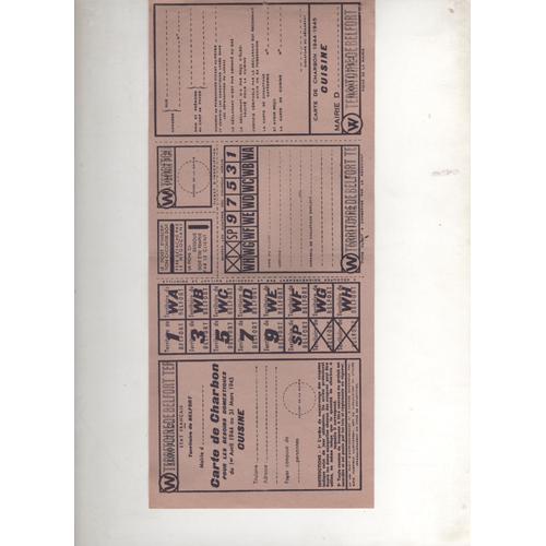 Carte De Charbon Pour Les Besoins Domestiques Etat Français 1944 Territoire De Belfort