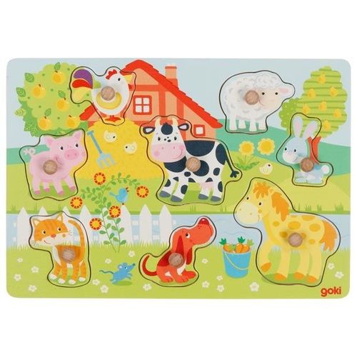 Goki 57392 Contour Pour Puzzle 8 Pièce(S) Animaux
