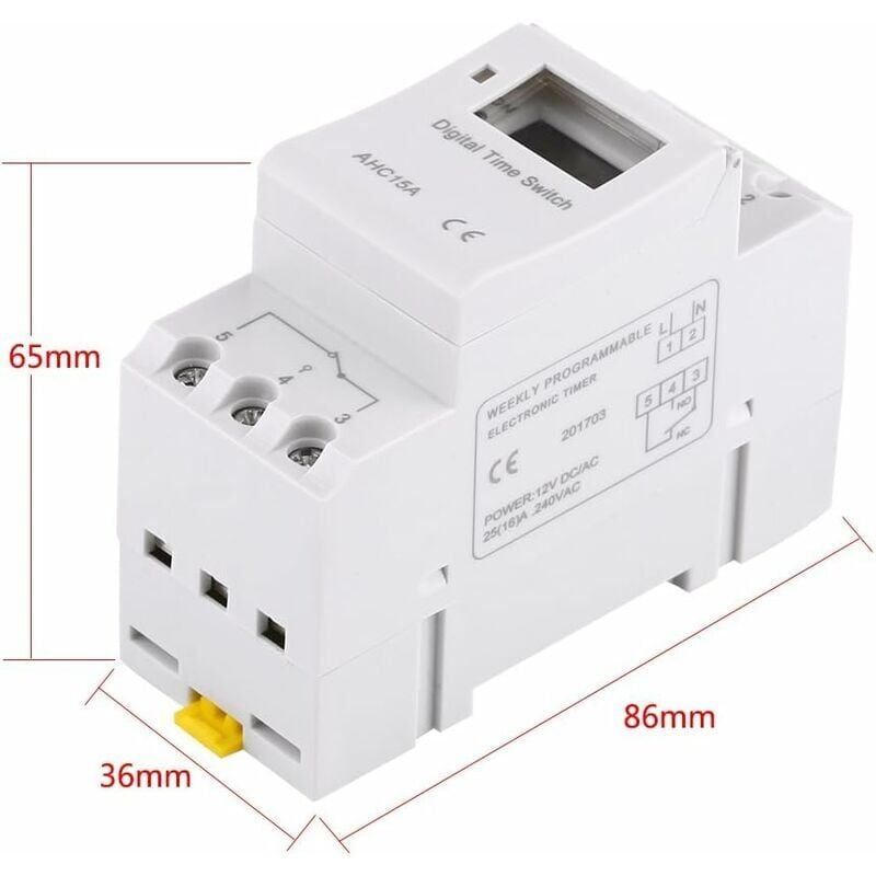 LCD Minuterie Programmateur horaire electrique hebdomadaire ... - 5