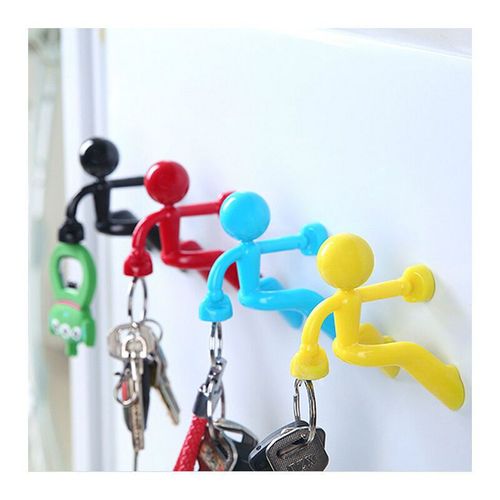 (4 Couleurs) Jeu De 4 Crochets Magnetiques Robustes Pour Porte-Cles Avec Fixations Murales Goodnice