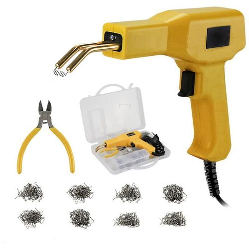Soudure Plastique, Agrafeuse a Chaud pour Reparer Plastique avec 400 Agrafes, Agrafeuse Plastique pour Reparation Pare-Chocs et Carrosserie, Pistolet a Souder Soudage Plastique goodnice