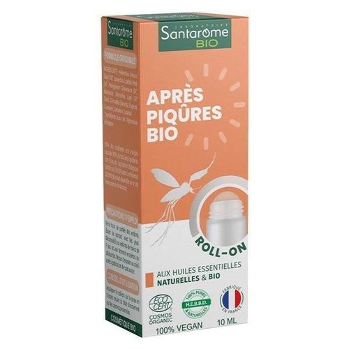Santarome Bio Roll On Après Piqûres Bio Huiles Essentielles 10 Ml 