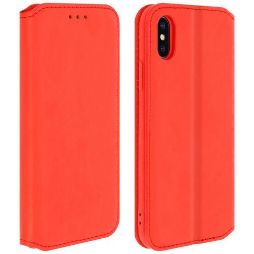 Housse Apple Iphone X / Xs Étui Folio Portefeuille Fonction Support Rouge