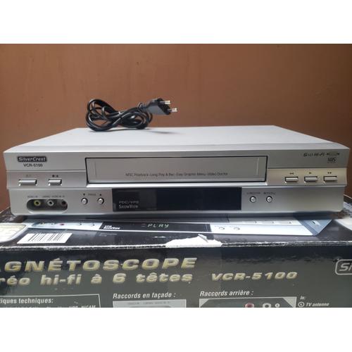 MAGNETOSCOPE SILVERCREST VCR-5100 / LG MG64 LECTEUR ENREGISTREUR K7 CASSETTE  VIDEO VHS VCR + TEL