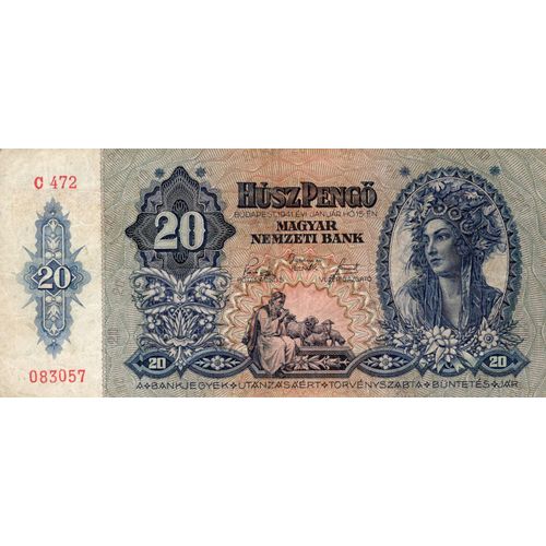 Billet Hongrie - 20 Pengo