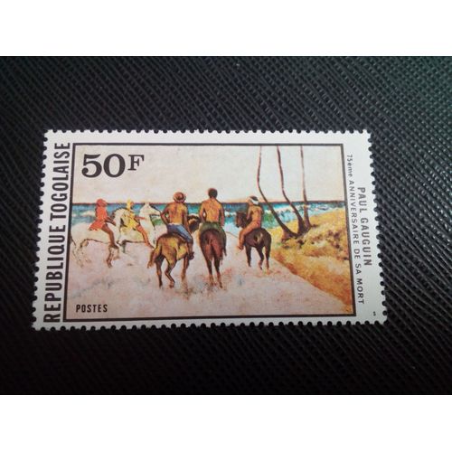 Timbre Togo Yt 939 Cavaliers Au Bord De La Mer, Par Paul Gauguin 1978 ( 031204 )