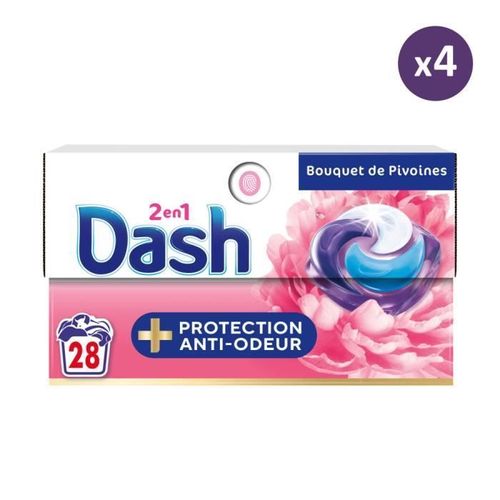 4x28 Pods Pivoine et Hibiscus - Lessive en Capsules Dash
