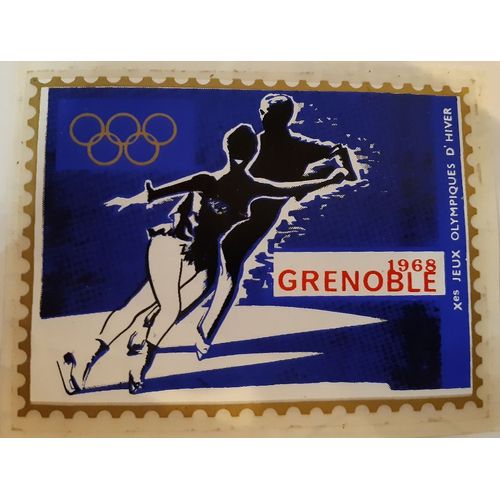 Autocollant Dixième Jeux Olympiques D'hiver Grenoble 1968