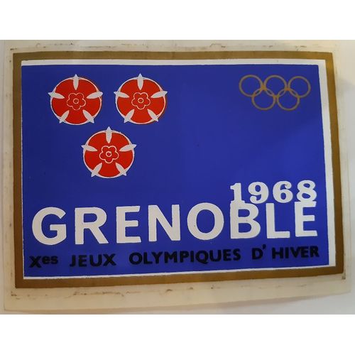 Autocollant Dixième Jeux Olympiques D'hiver Grenoble 1968