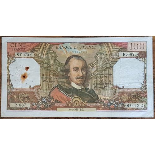 Billet De 100 Francs Corneille 4 - 1 - 1973 France R.687