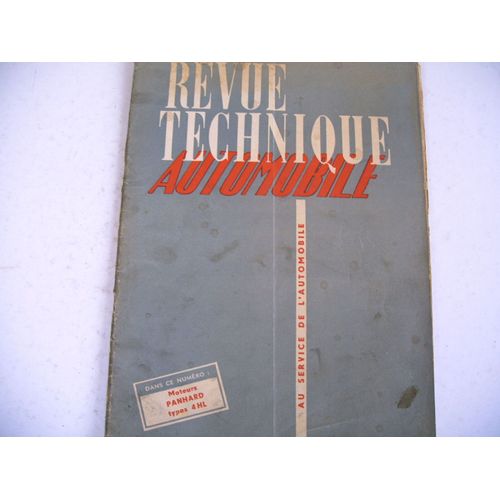 Revue Technique Auto 1950 Moteurs Panhard Types 4 Hl