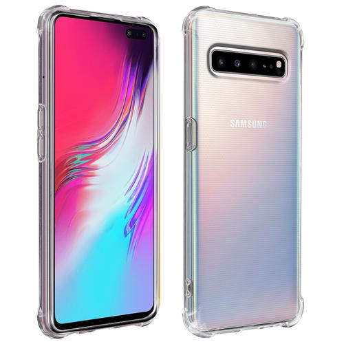 Coque Samsung Galaxy S10 5g Flexible Antichoc Coins Bumper Transparent