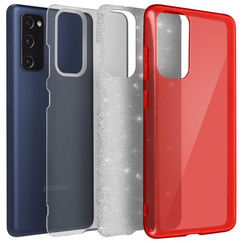 Coque Samsung Galaxy S20 Fe Paillette Amovible Silicone Semi-Rigide Rouge