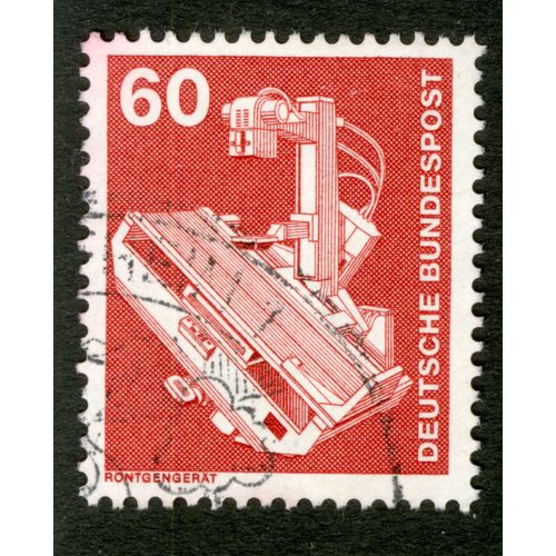 Timbre Oblitéré Deutsche Bundespost, 60, Rontgengerat